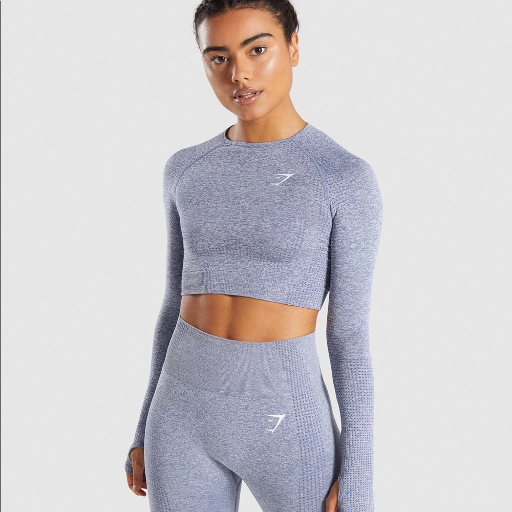GYMSHARK VITAL SEAMLESS LONG SLEEVE CROP TOP